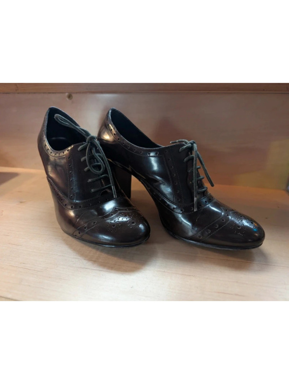 Y2K Alfani Brown Oxford Heels 9.5M